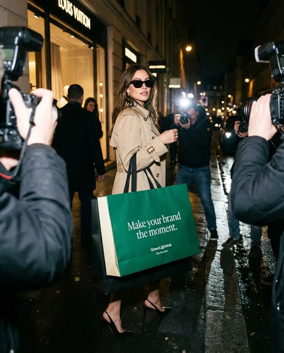 GreenLightAds paparazzi scene reading Make your brand the moment